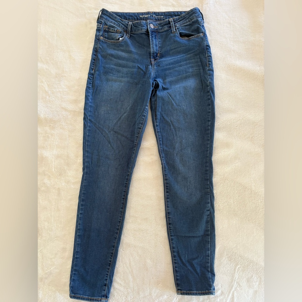 Old Navy | 10 | Rockstar Midrise Dark Wash Skinny Jeans